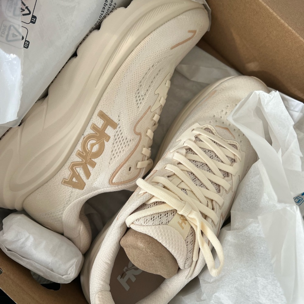 Hoka Women's Running Shoes in Soft Cream